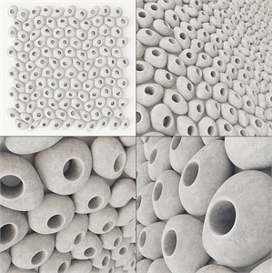 Pebble smooth hole tile n1
